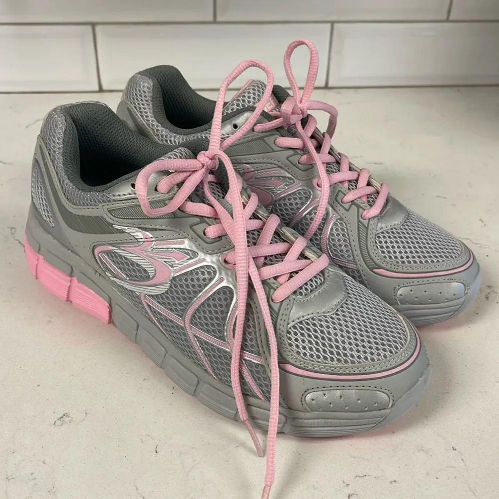 Gravity Defyer Women's G-Defy Super Walk Gray Pink Athletic Shoes 8 US